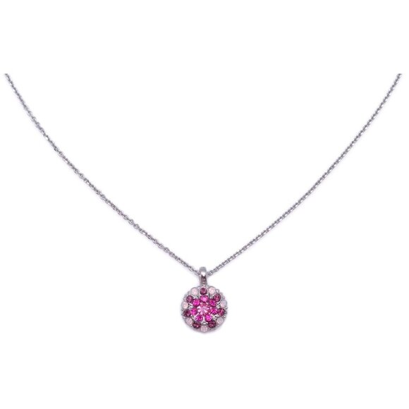 Mariana Enchanted Silver Guardian Angel Necklace Purple Pink Crystal 1156 NWT YL - Picture 3 of 4